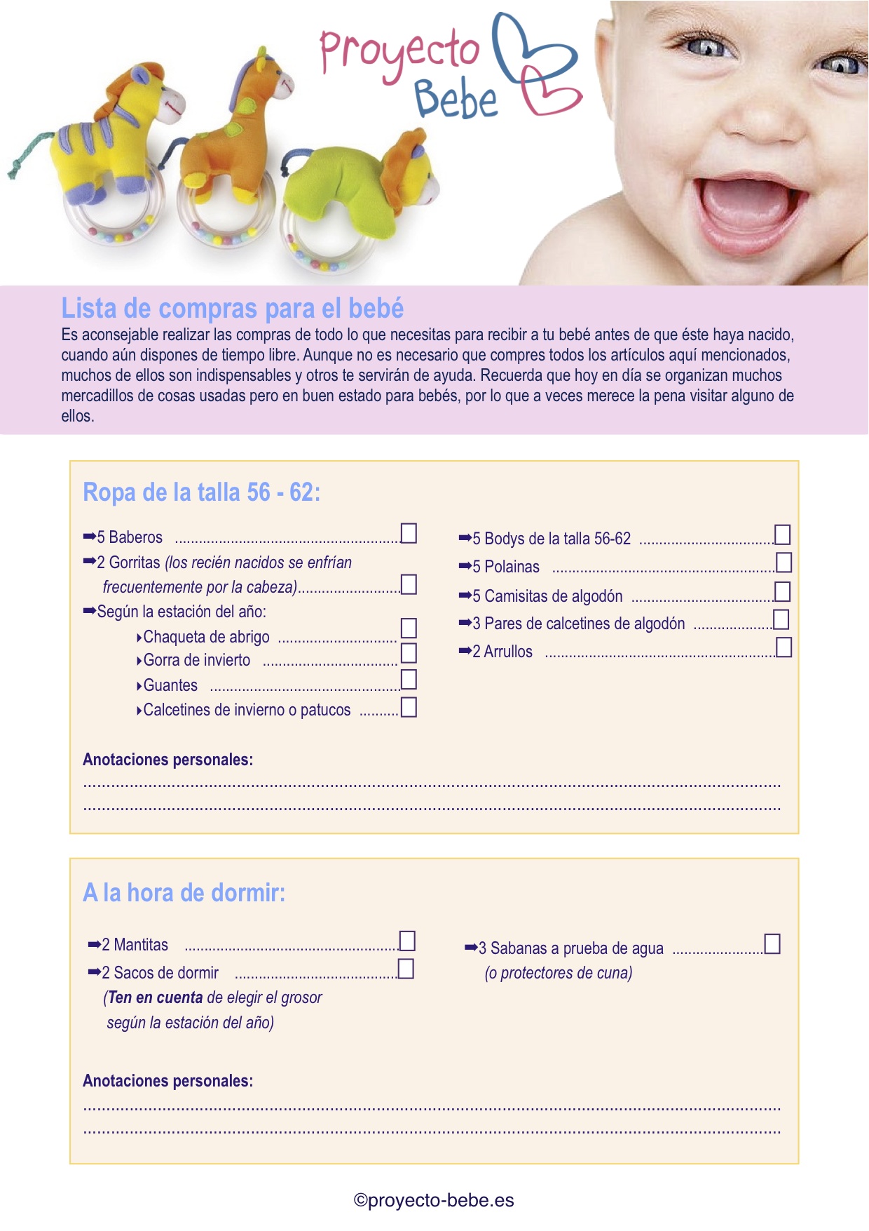 Listas tiles para tu embarazo y el parto